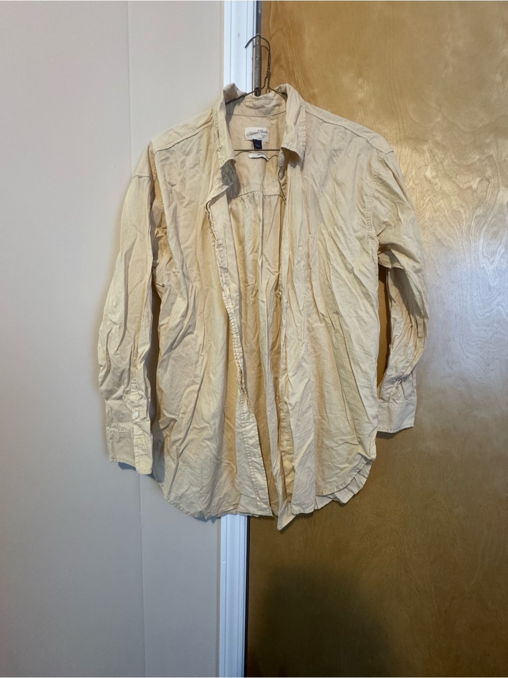 Universal Thread Light Beige Cotton Shirt Jacket